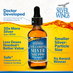 Natural Path Silver Wings ultra-fine 1-3 nm particles visible in close-up