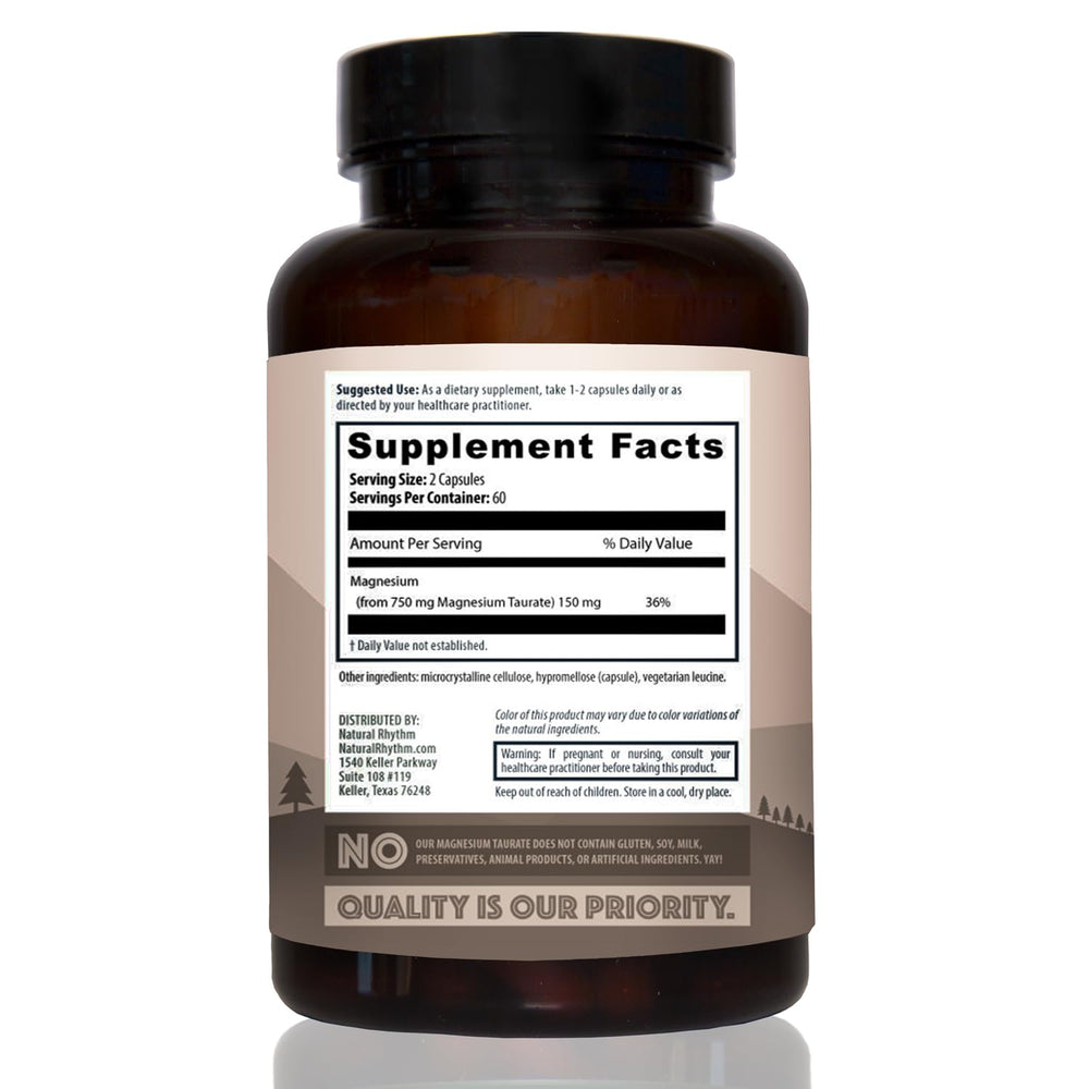 Non-GMO and gluten-free Natural Rhythm packaging details.