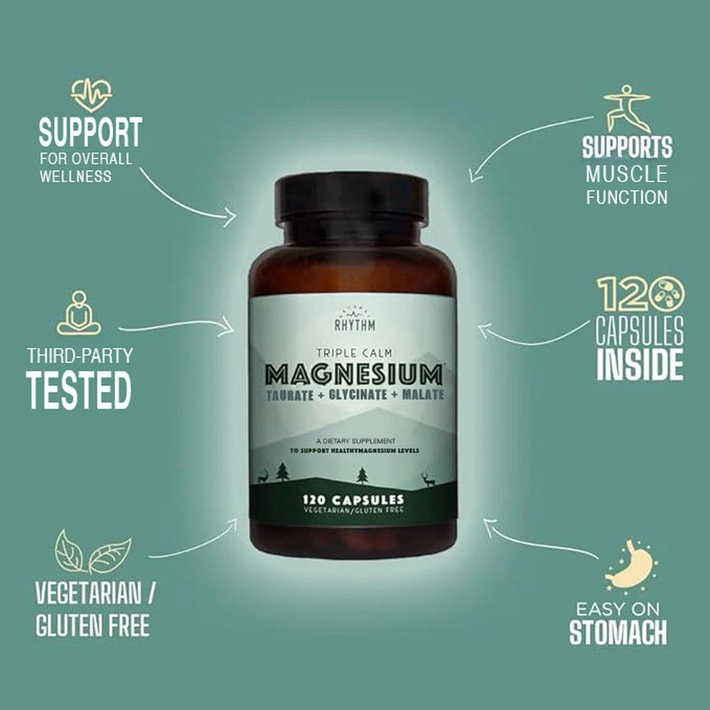 Natural Rhythm Triple Calm bottle shown in daily-use setting.