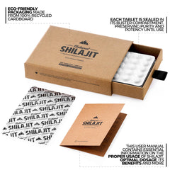 Natural Shilajit tablets fulvic acid highlight mineral richness.