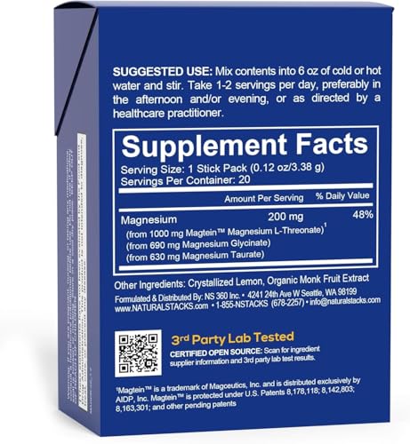 NATURAL STACKS MagTech stickpack dissolving in water for easy daily magnesium support.