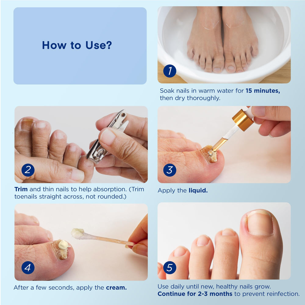 Natural Vine easy-application routine demonstrated for nail care.