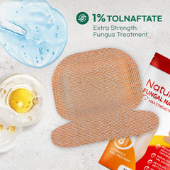 Natural Vine Fungal Nail Patches night application showing overnight wear for renewed nails.