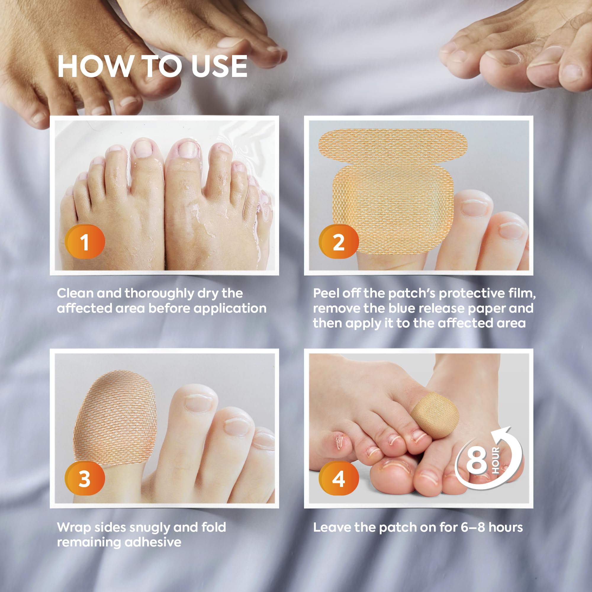 Natural Vine Fungal Nail Patches on fingernail demonstrates discreet wear.