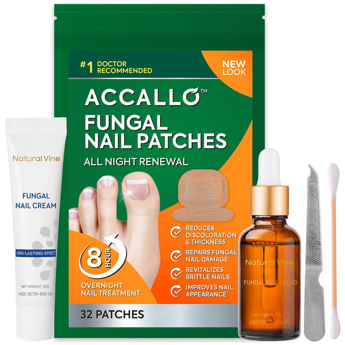 Natural Vine toenail fungus patches pack for easy patch application