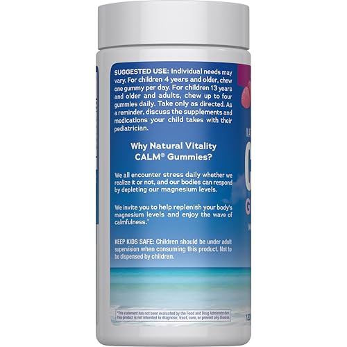 Natural Vitality CALM bottle being poured for convenient dosage