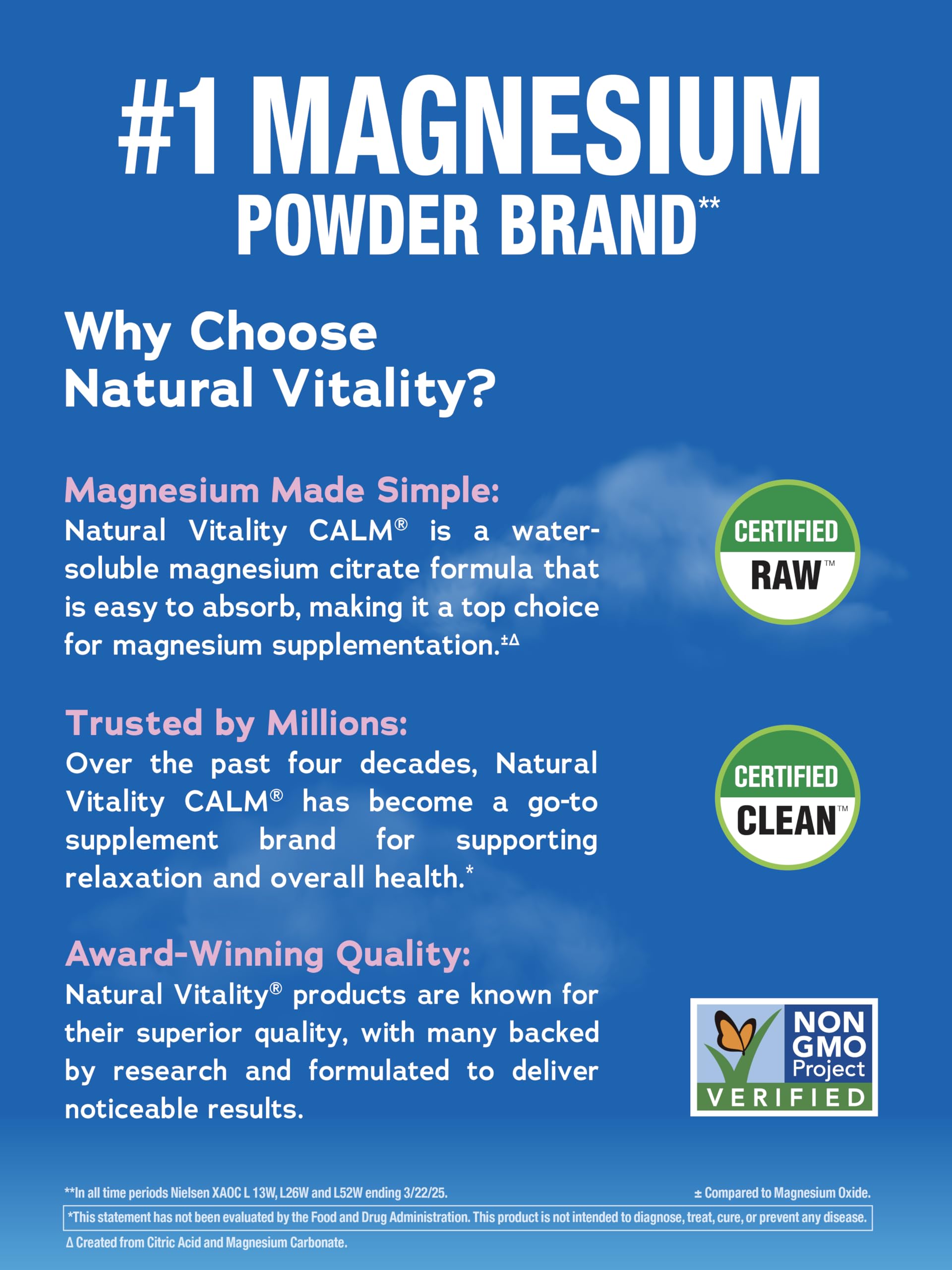 Natural Vitality CALM packaging box highlighting 30 single-serve packets.