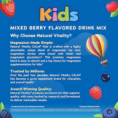 Natural Vitality Calm Sleep ingredients featuring melatonin and magnesium for calm evenings