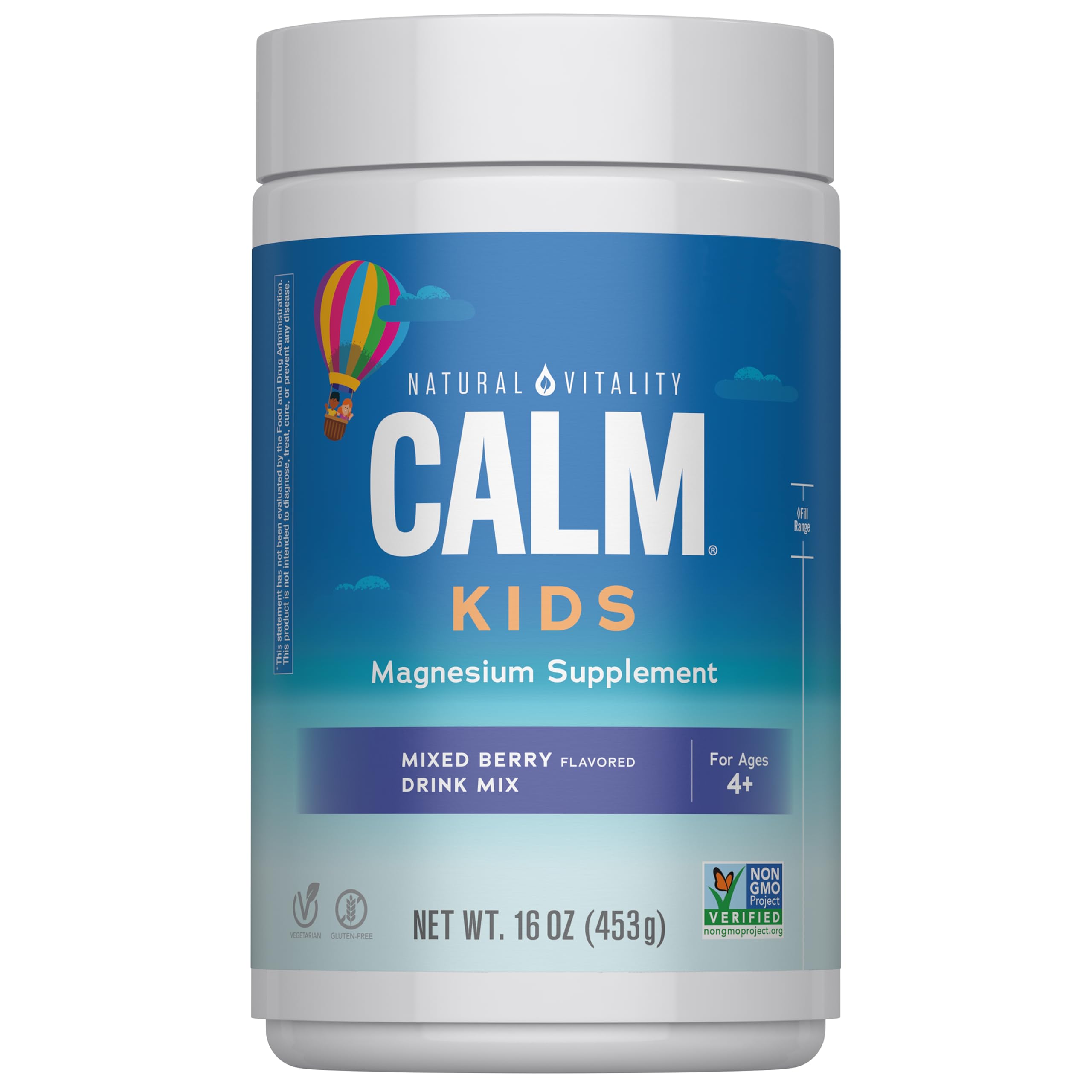 Natural Vitality Calm Sleep mixed berry drink ready to relax after dinner