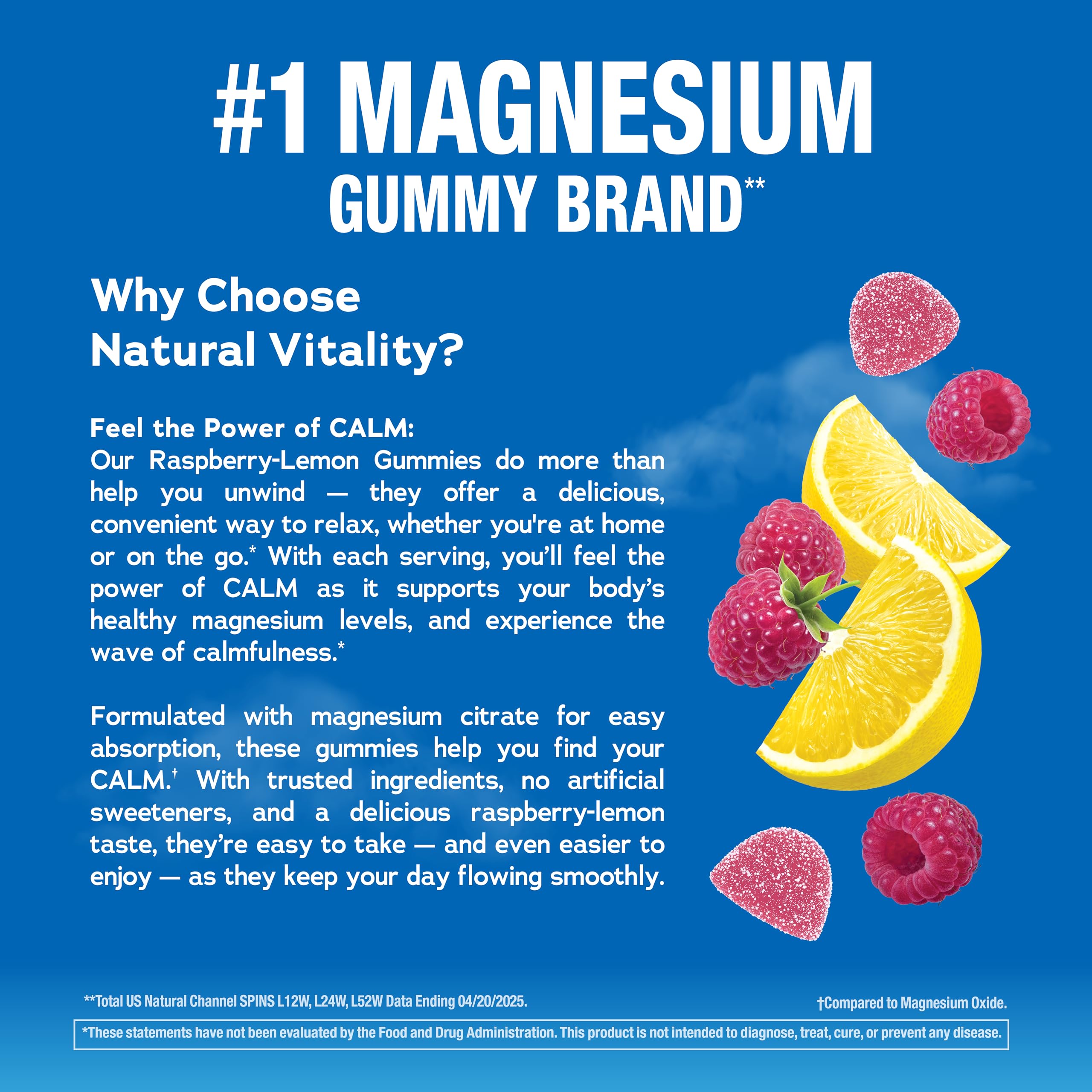 Natural Vitality CALM vegan gluten-free label on packaging