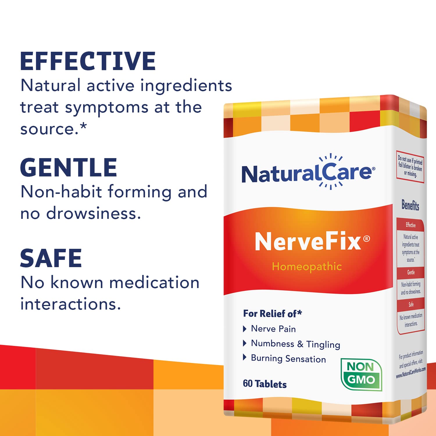 NaturalCare NerveFix bottle with water illustrating convenient daily use