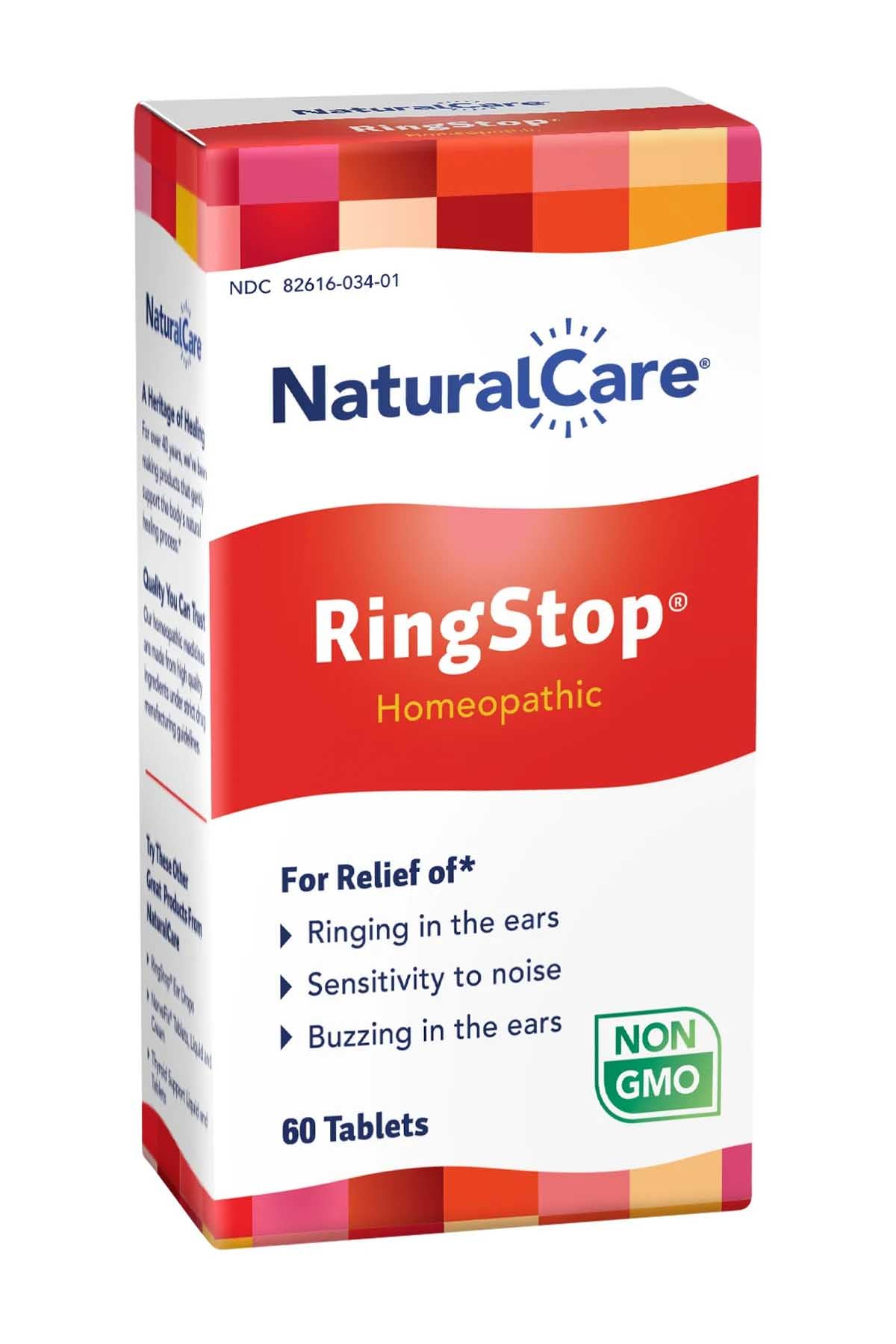 NaturalCare RingStop box front showing a natural homeopathic solution.