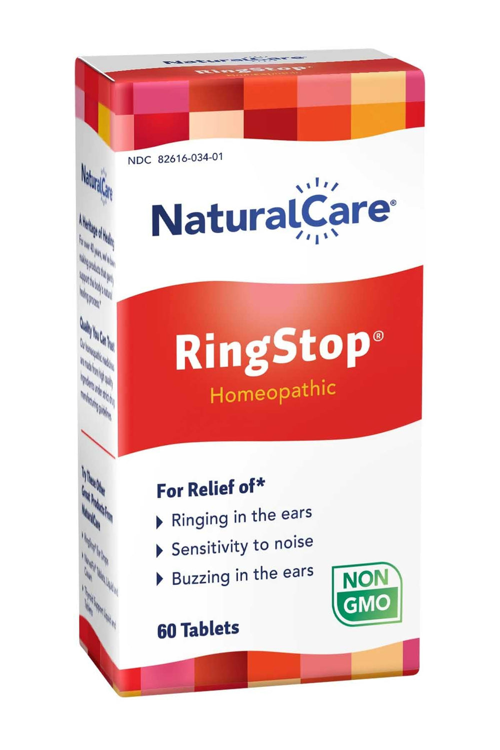 NaturalCare RingStop box front showing a natural homeopathic solution.