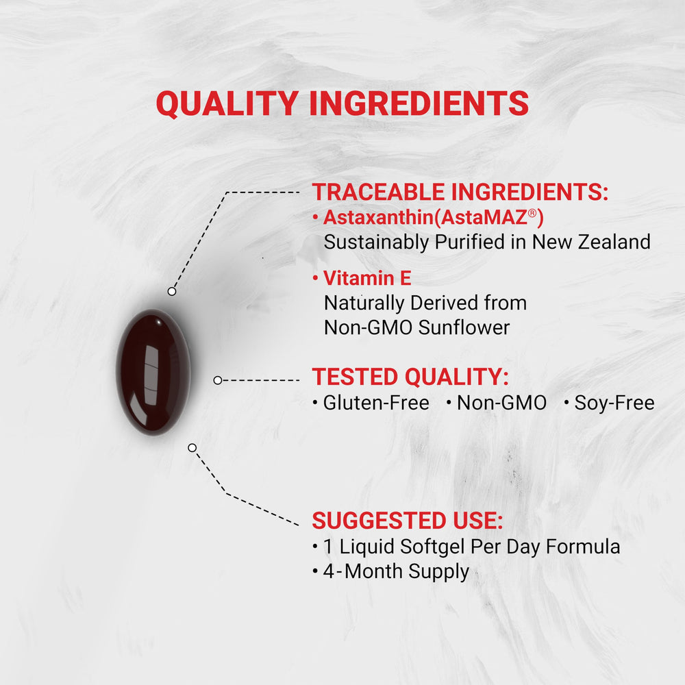 Naturalis Astaxanthin softgels closeup showing 12 mg potency