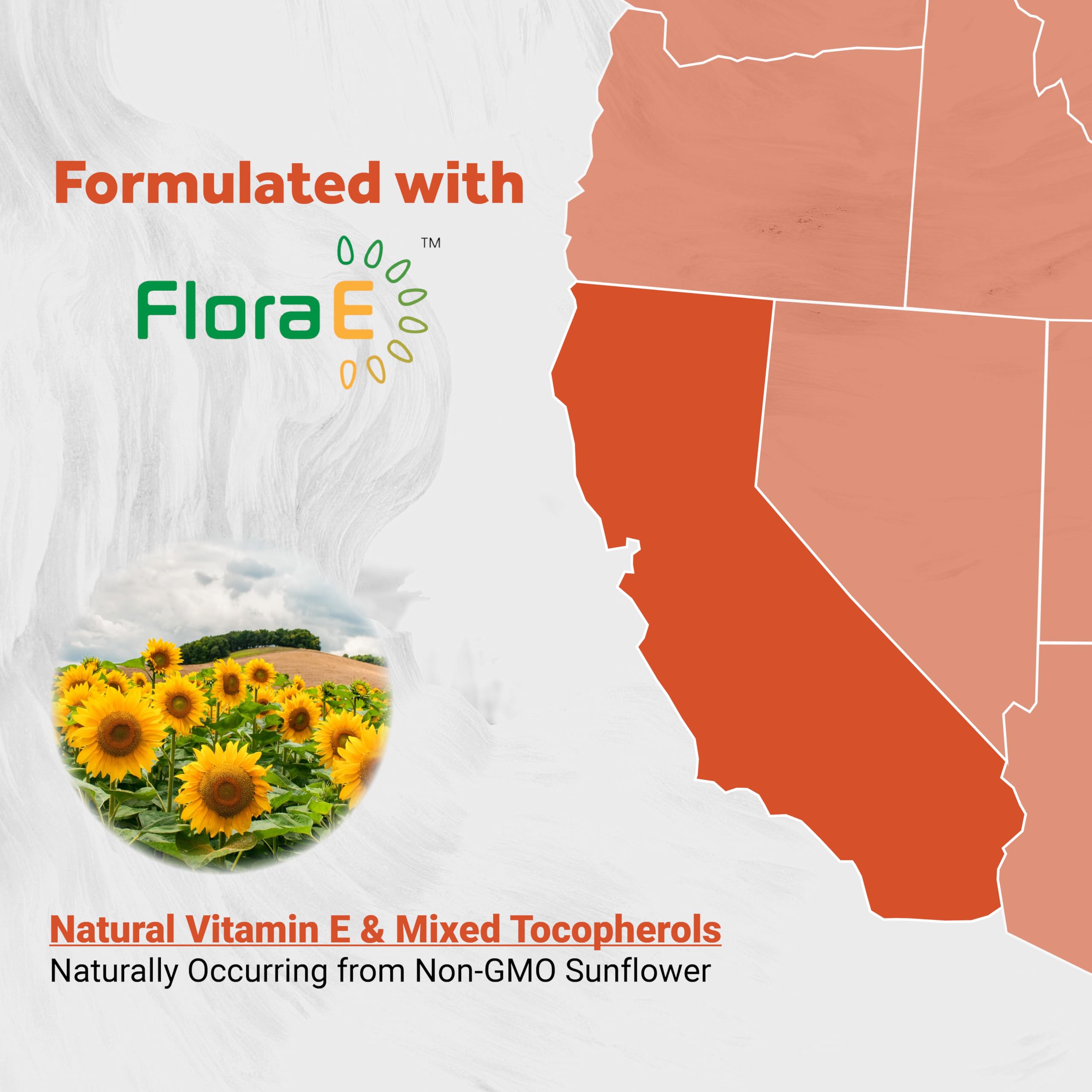 Sunflower-origin extraction visual communicates clean, plant-based source.