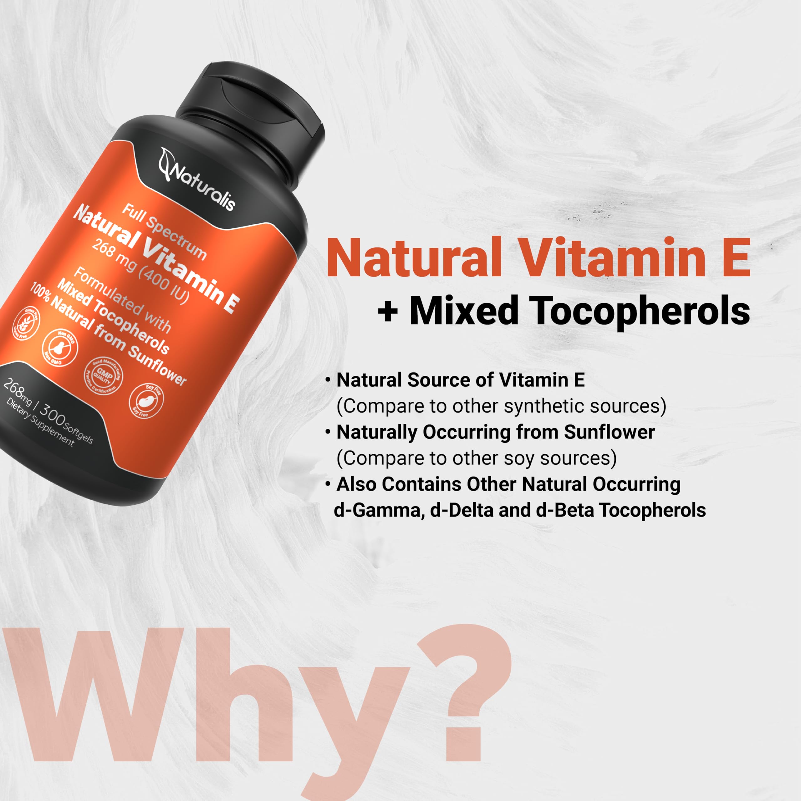 Naturalis vitamin E supports daily antioxidant routines for skin.