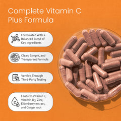 NaturaLife Labs capsules with elderberry and ginger for natural support.