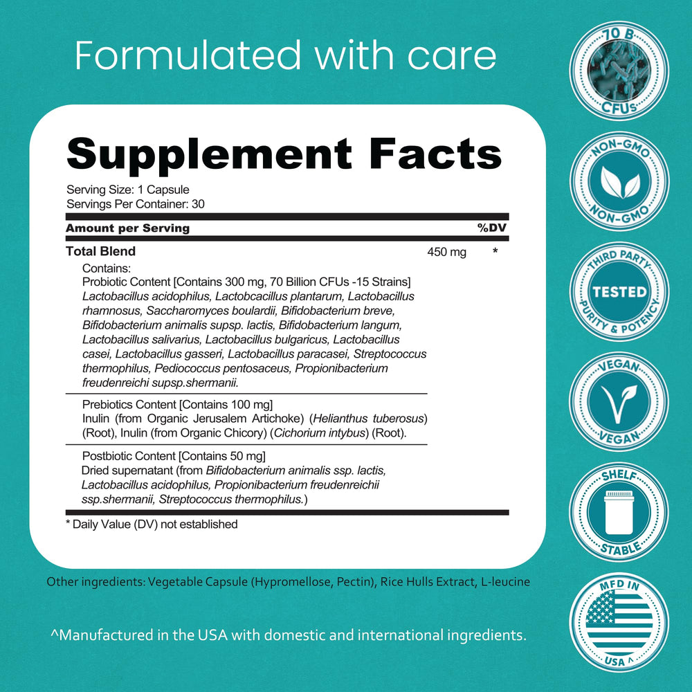 NaturaLife Labs Probiotics label highlights 15 strains and potency