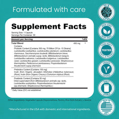 NaturaLife Labs Probiotics label highlights 15 strains and potency