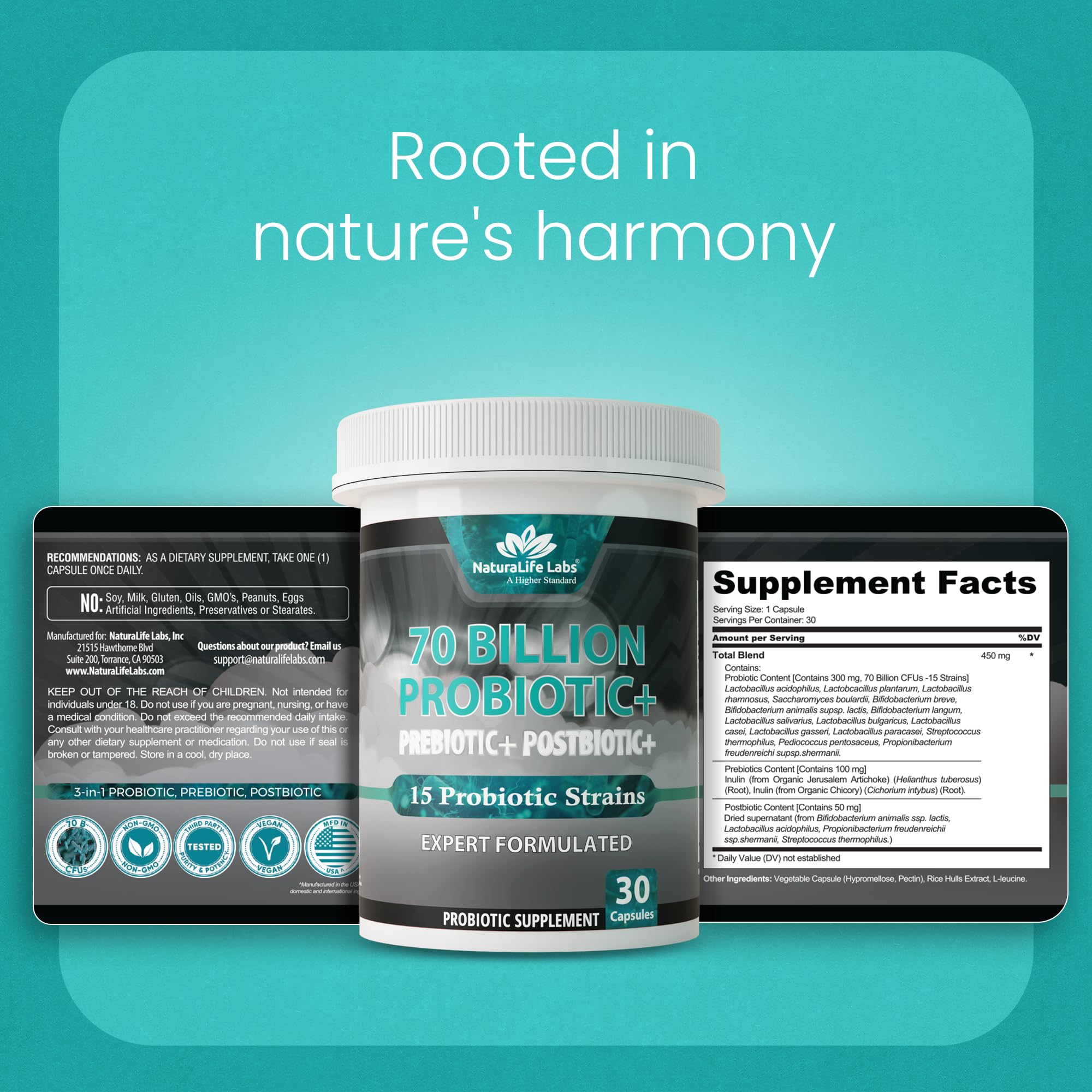 Daily-use scene with NaturaLife Labs probiotics in a routine