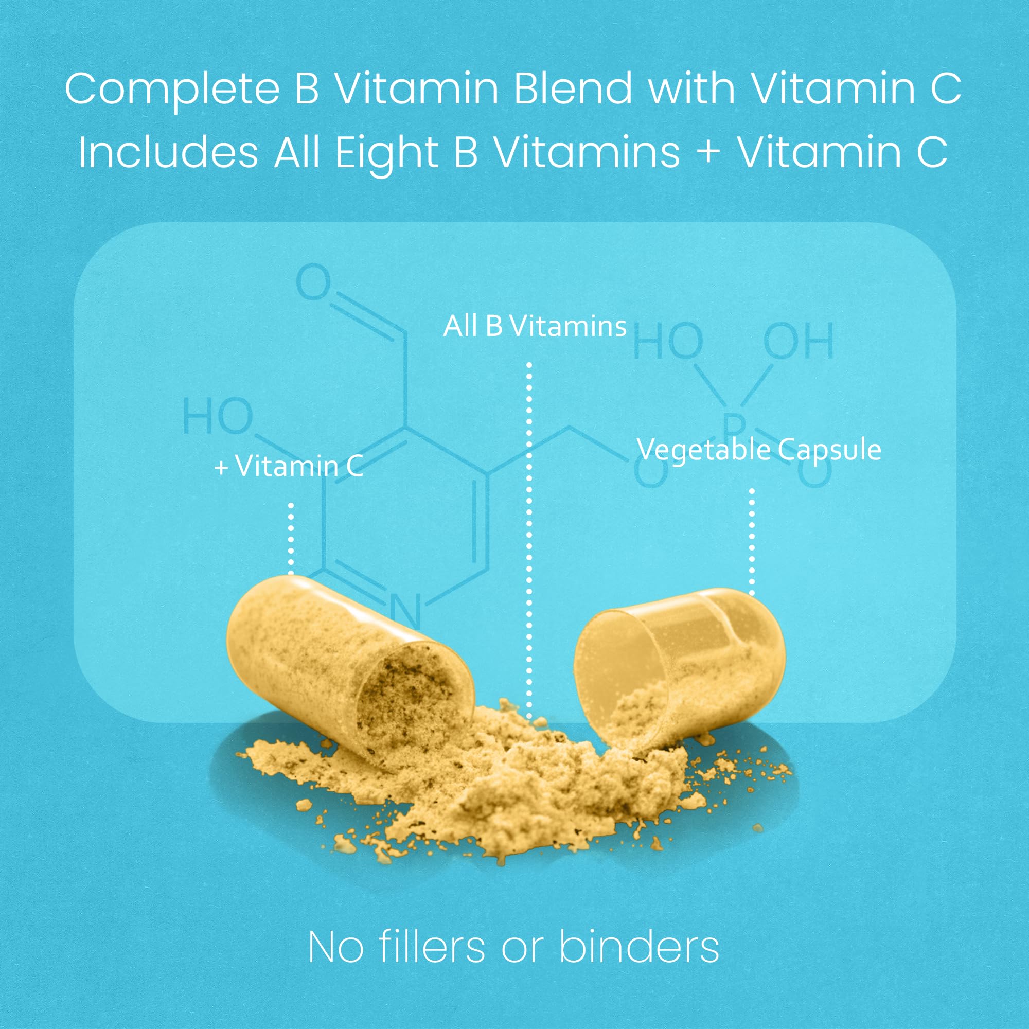 NaturaLife Labs Vitamin B-Complex bottle pour — easy dosing for daily wellness routine.