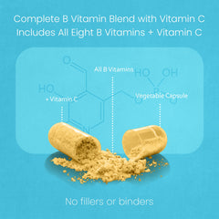 NaturaLife Labs Vitamin B-Complex bottle pour — easy dosing for daily wellness routine.