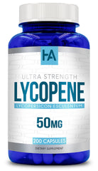 Naturally Derived Lycopene Supplement bottle with tomato-based antioxidant formula for daily use.