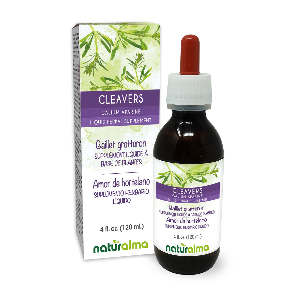 Naturalma Cleavers bottle with drops supports your daily herbal routine.