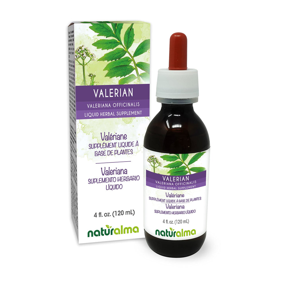 Naturalma Valerian tincture bottle with dropper for soothing evenings