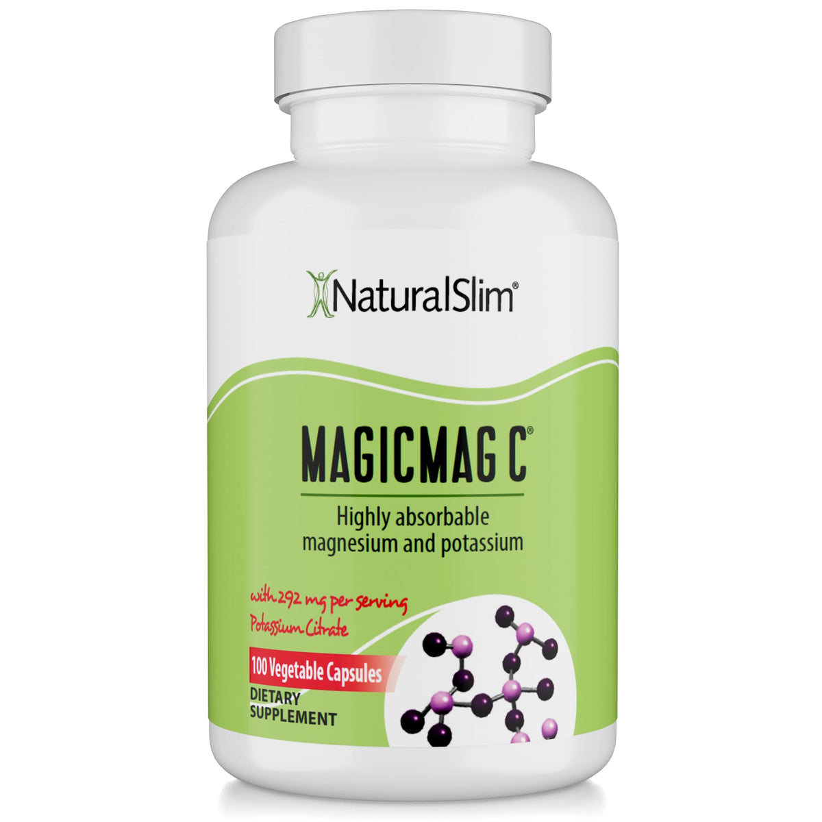 NaturalSlim MagicMag C capsules close-up highlighting smooth texture for daily relaxation support.