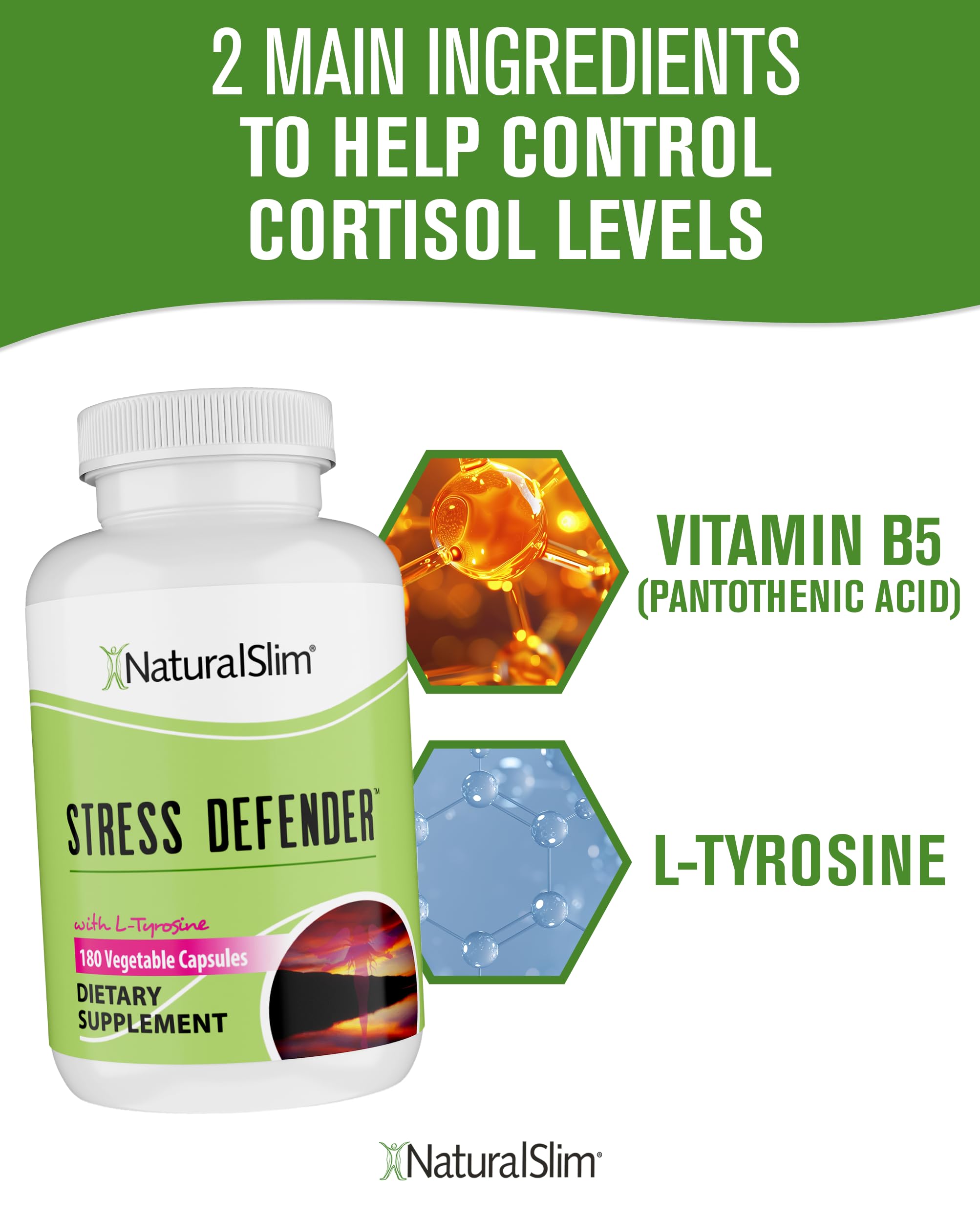 Naturalslim Stress Defender capsules side view showing compact packaging.