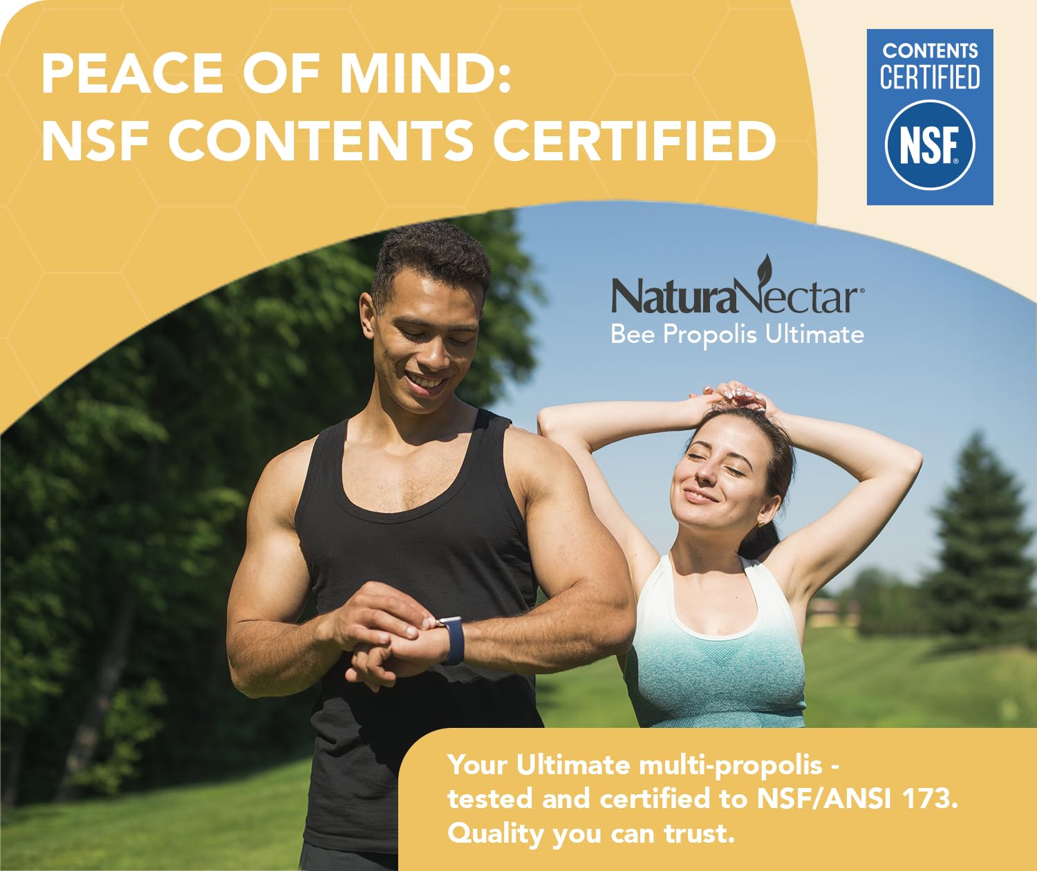 NaturaNectar 60-pcs bottle and label emphasize gluten-free wellness