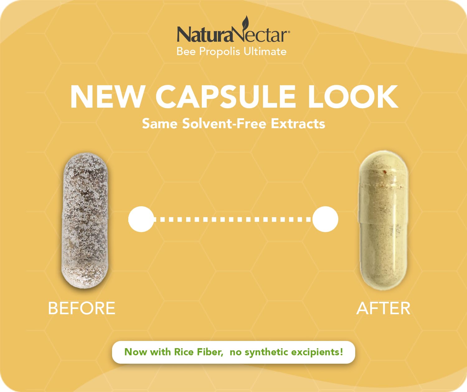 NaturaNectar bottle with capsules on white background ready for daily routine