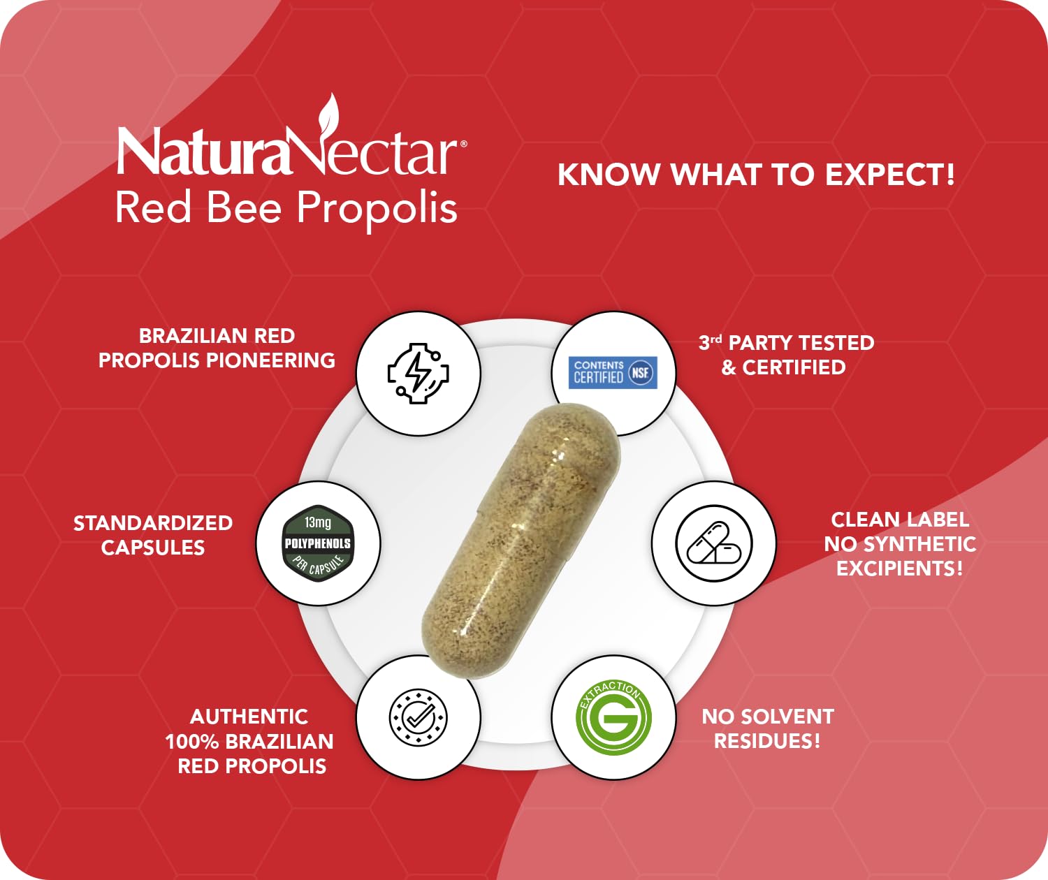 NaturaNectar Red Bee Propolis capsules usage scene promotes daily vitality.