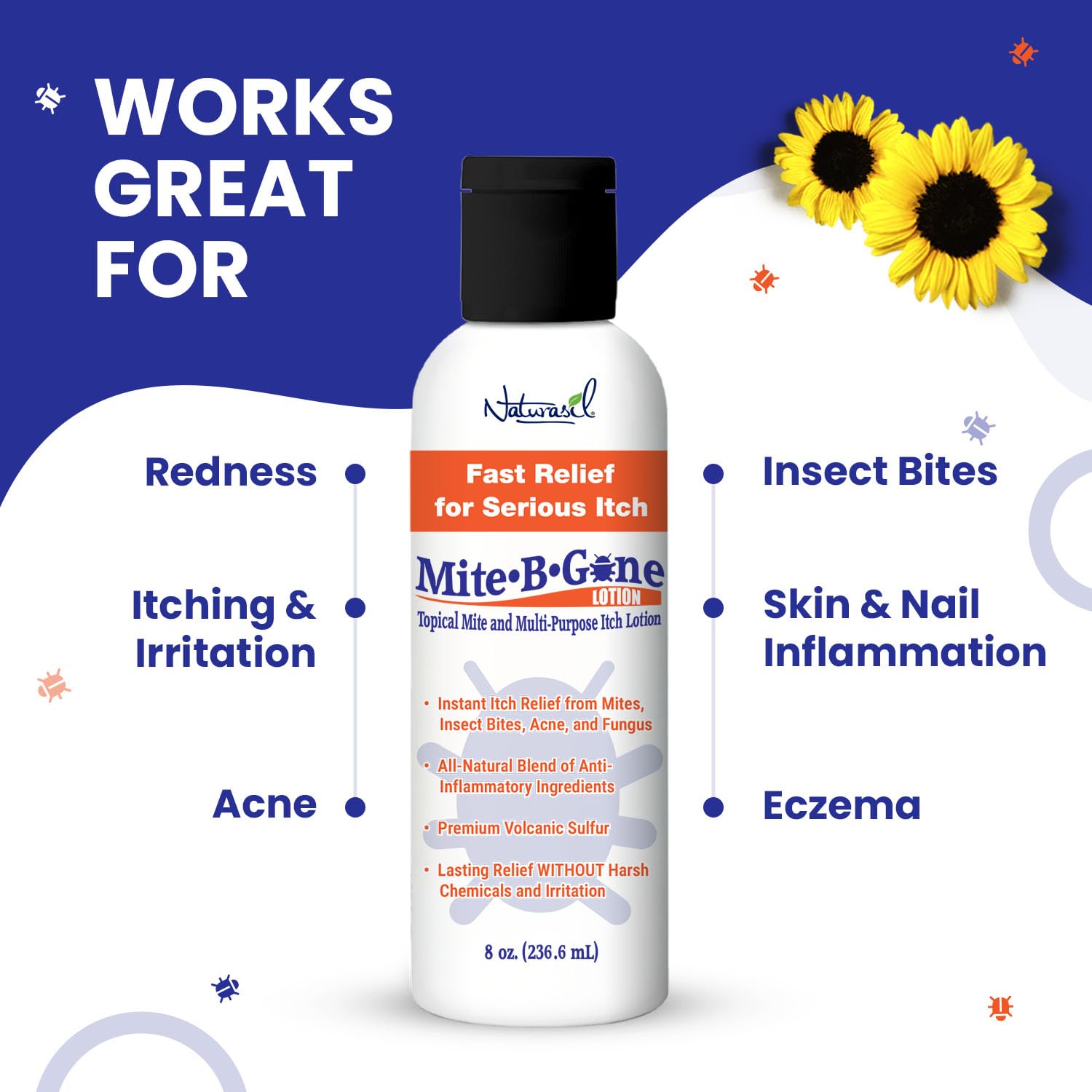 Naturasil Mite-B-Gone creamy texture ready for soothing application