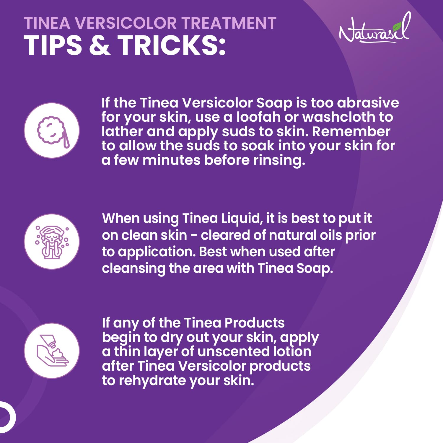 Naturasil Tinea Versicolor oil 15ml bottle for targeted topical soothing