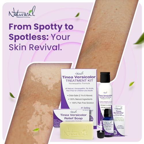 Naturasil Tinea Versicolor spot-application image showing targeted relief on spots