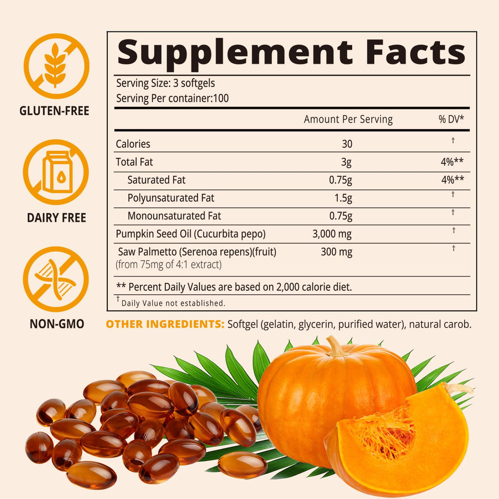 Nature Aurora pumpkin seed oil softgels close-up showing capsules