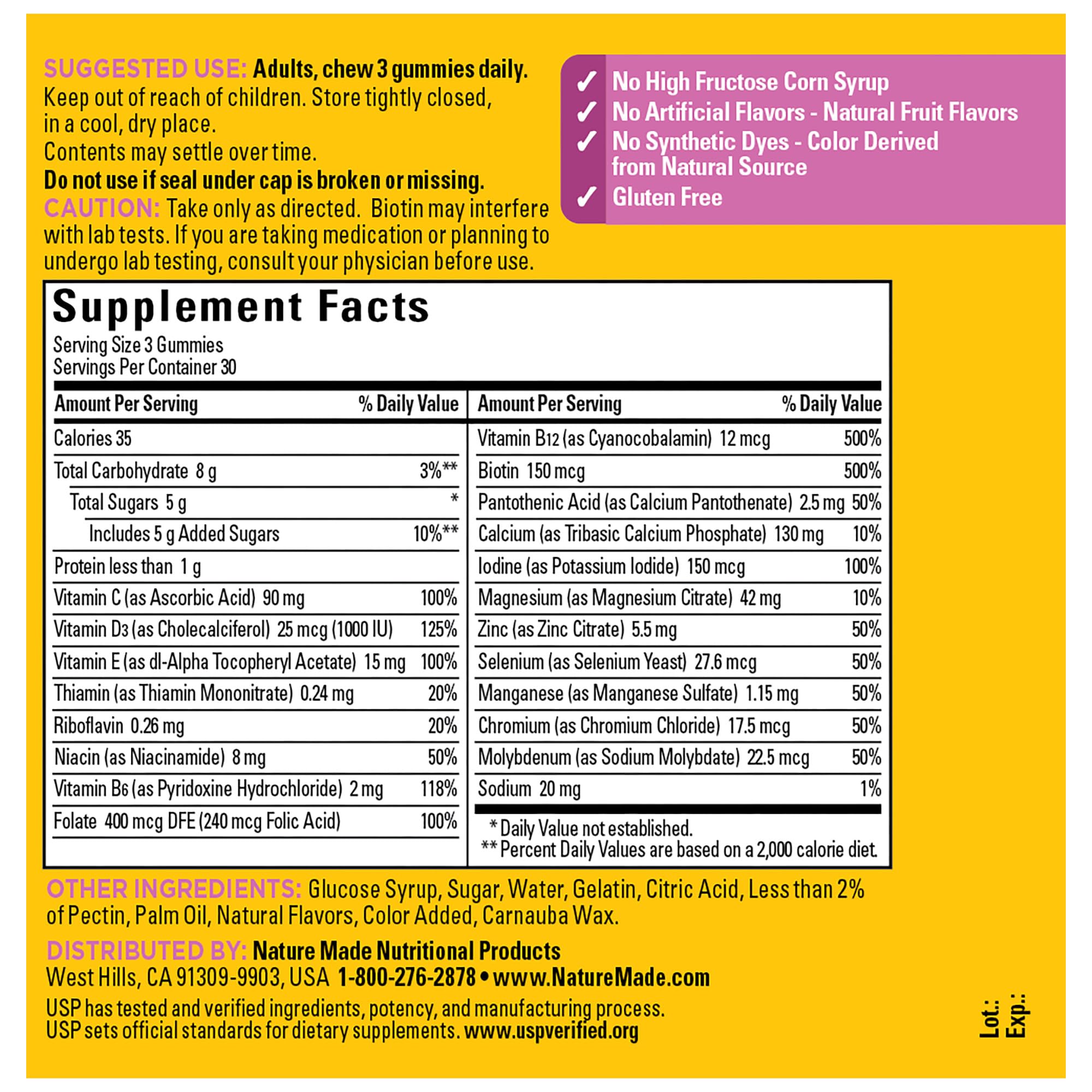Nature Made Advanced Multivitamins for Her calcium and magnesium emphasis for bone support.