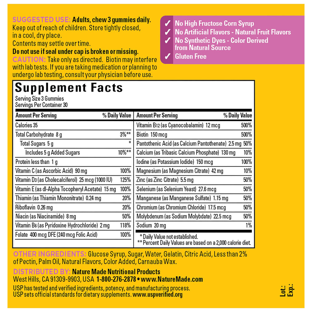 Nature Made Advanced Multivitamins for Her calcium and magnesium emphasis for bone support.