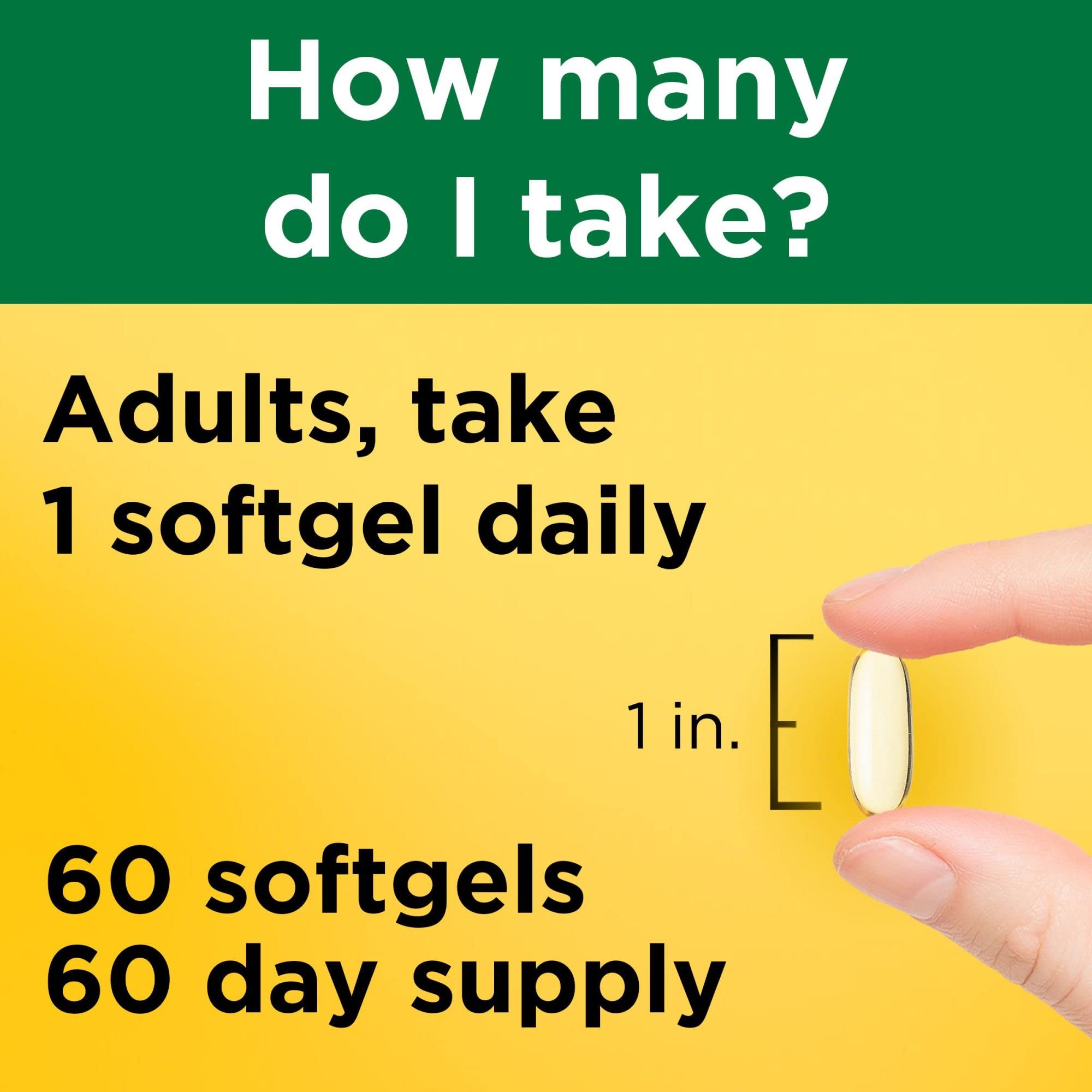 Closeup of Nature Made Vitamin E antioxidant softgel capsule