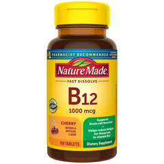 Nature Made B12 1000 mcg fast-dissolve tablets provide steady energy