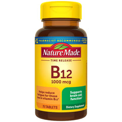 Nature Made B12 1000 mcg time-release tablets for steady energy