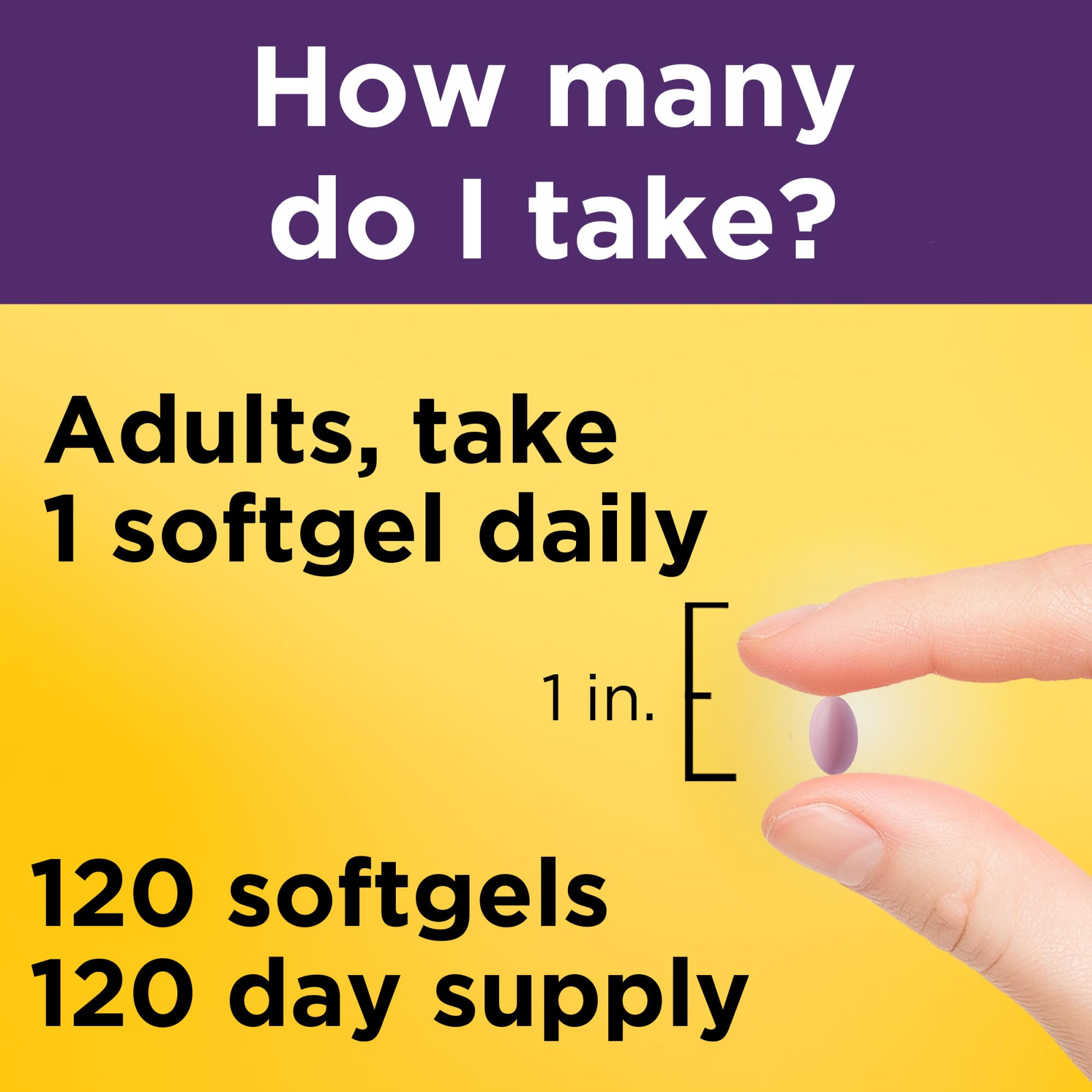 Nature Made Biotin 5000 mcg softgels ingredients panel highlights biotin per serving.