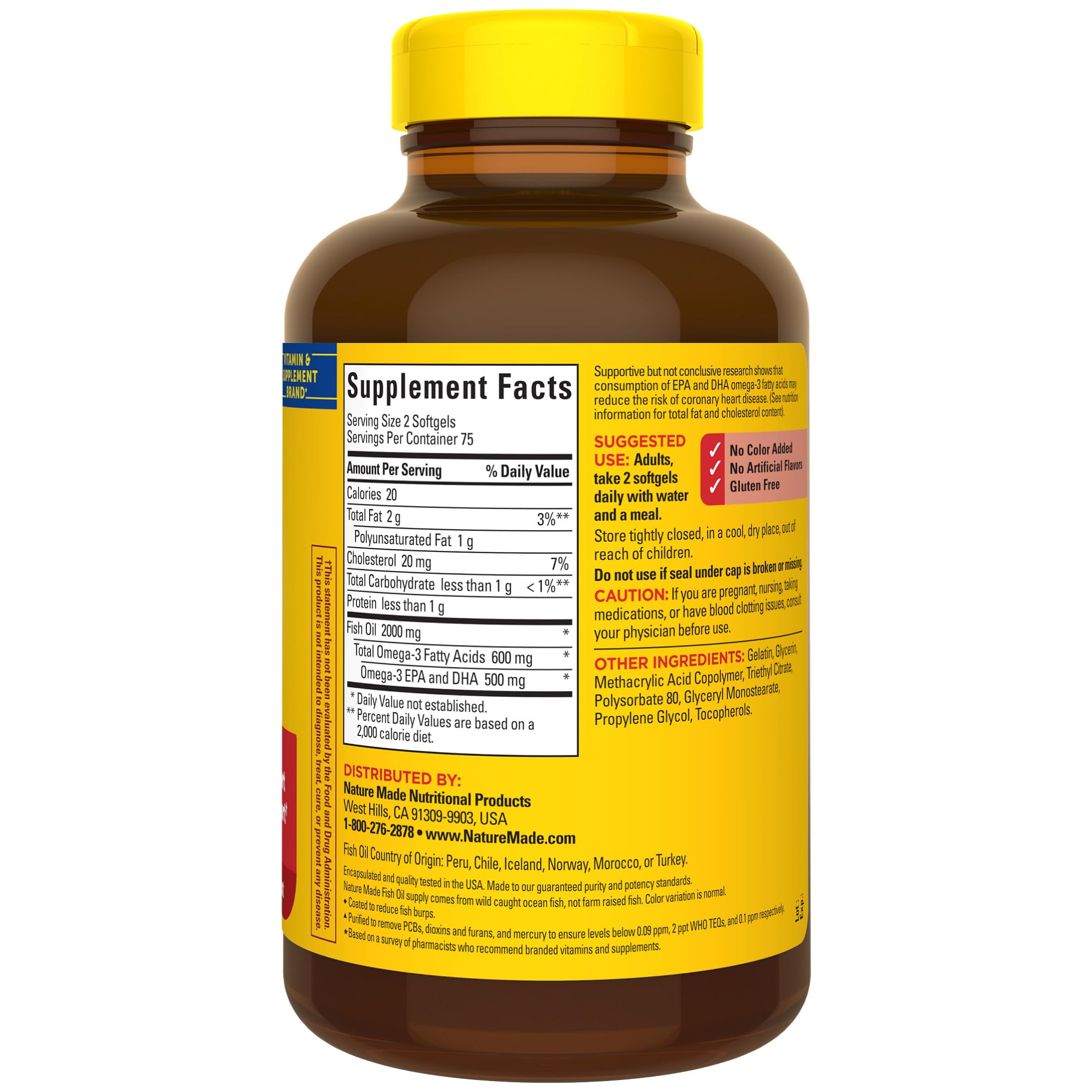 Wild-caught ocean fish source provides natural omega-3 ingredients for routines