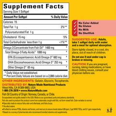 Nature Made Burp Less Ultra Omega-3 softgels close-up with lemon scent