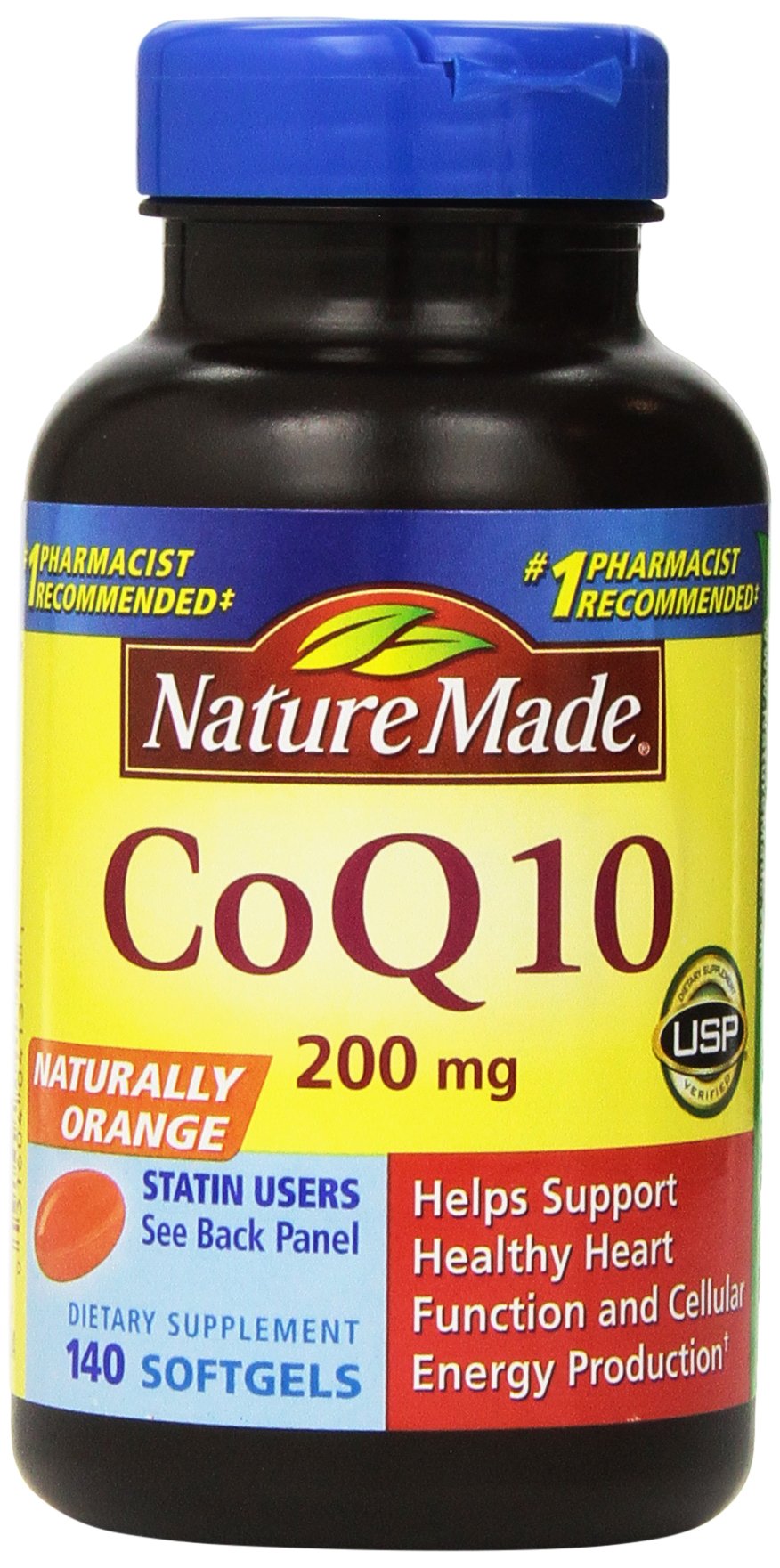 Nature Made CoQ10 bottle packaging for daily supplementation.