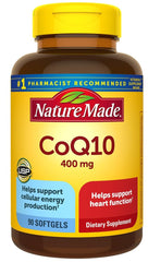 Nature Made CoQ10 softgels bottle front showing 400 mg dose for daily energy support