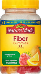 Nature Made Fiber 6 g Gummies lemon flavor for convenient fiber intake