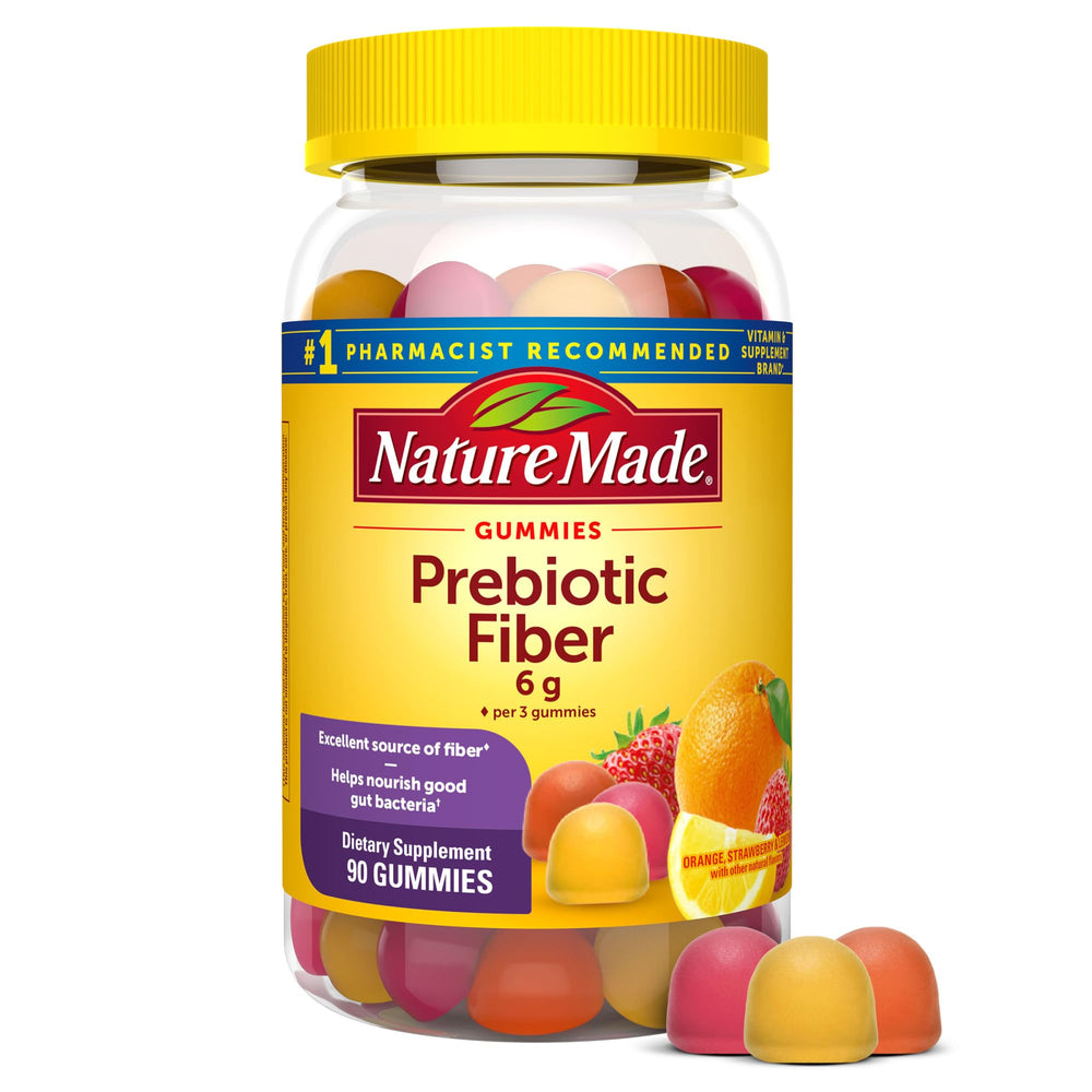 Nature Made Fiber Gummies bottle-front for daily fiber support.